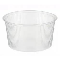 POJEMNIK OKRĄGŁY PLASTIKOWY NA SAŁATKI SURÓWKI 500ML 100SZT